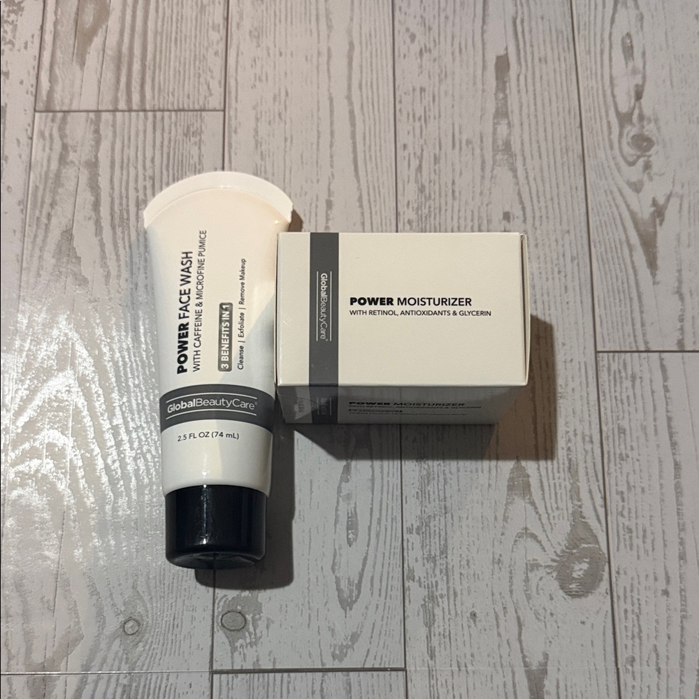 Global Beauty Care Power Face Wash and Moisturizer Set - Black and White
